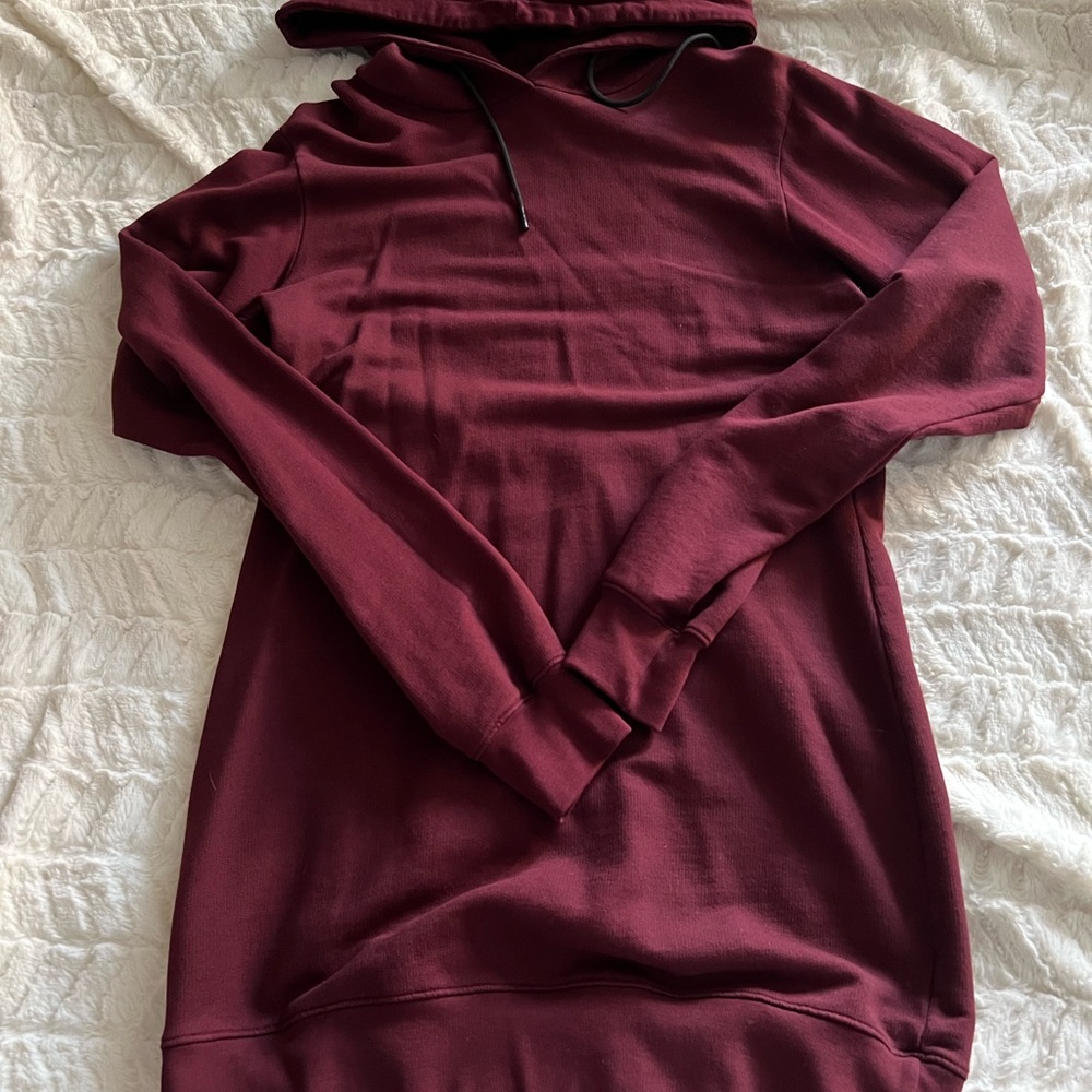 Cotton Citizen Maroon Hoodie Dress